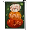 Grateful Thankful - Bandera de jardín de calabaza bendita de