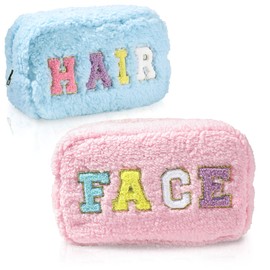 oyhqes 2Pcs Preppy Makeup Organizer Bag Set (hair,face)