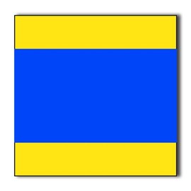 US Navy Delta Signal Flag Decal Sticker 3.8"