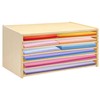 PROLEE Construction Paper Organizer 20" x 13.5", Solid Wood 6