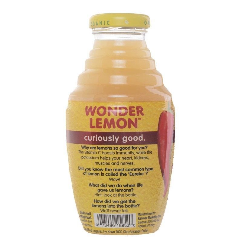 Wonder Lemon Organic Lemon Basil Jalapeno Cold Pressed Juice, 8.45oz