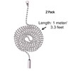 Shappy 2 Pack Steel Beaded Ball Pull Chain String Extension
