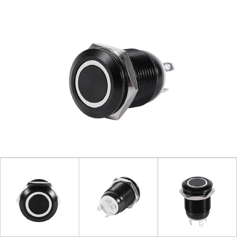 Locking Push Button Switch 12 mm 2 A DC 3