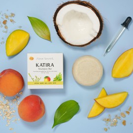 Katira Bar Firm Shampoo, Strengthening and Moisturising, Anti-Frizz - Shampoo Curly Method, Shampoo without Sulphates and Parabens and Silicones, Vegan Shampoo, for All Hair Types, Organic Shampoo,