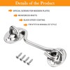 ZiYuya 2PCS Hook and Eye Latch Door Lock, Stainless Steel