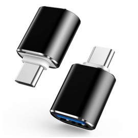 1PCS USB-C OTG Adapter, USB 3.0 Type-C Male to Female Converter, Plug & Play for MacBook/Flash Drive, Gold (C to C OTG)