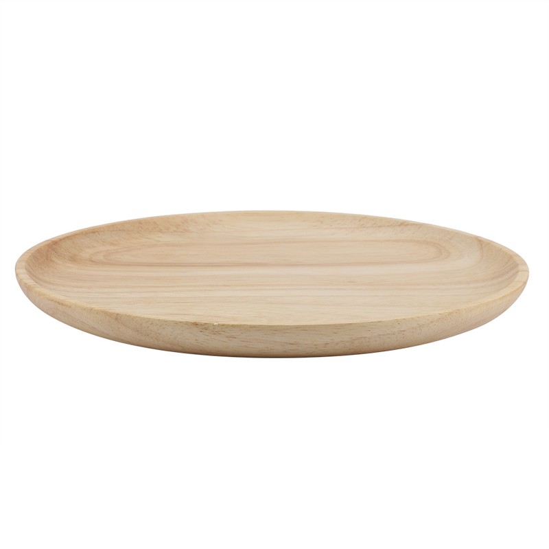 Elegant Round Wood Tea Tray Sushi Snacks Fruits Serving Plate
