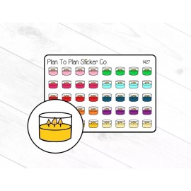 Homemade 1427~~Candles Planner Stickers.