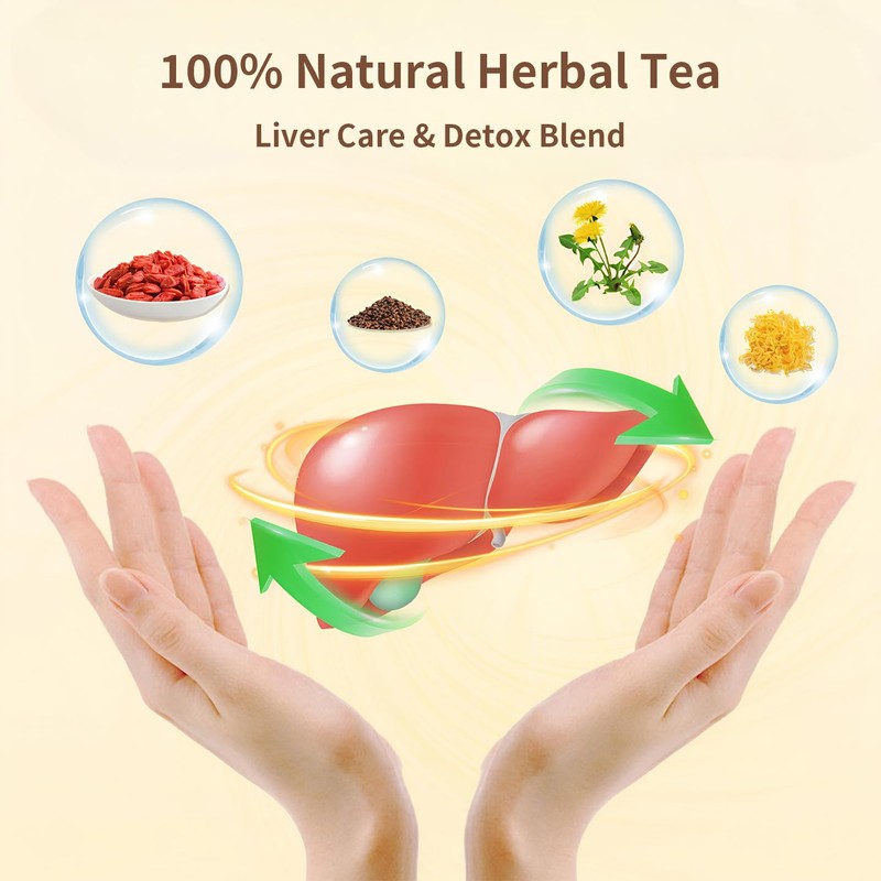 Vitavalor Natural Herbal Tea, 7 Ingredients, Dandelion Root, Wolfberry &