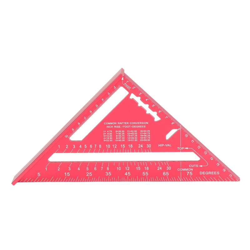 Woodworking Triangle Aluminium Alloy Electrophoresis Paint Clear Scale Carpenter's Angle