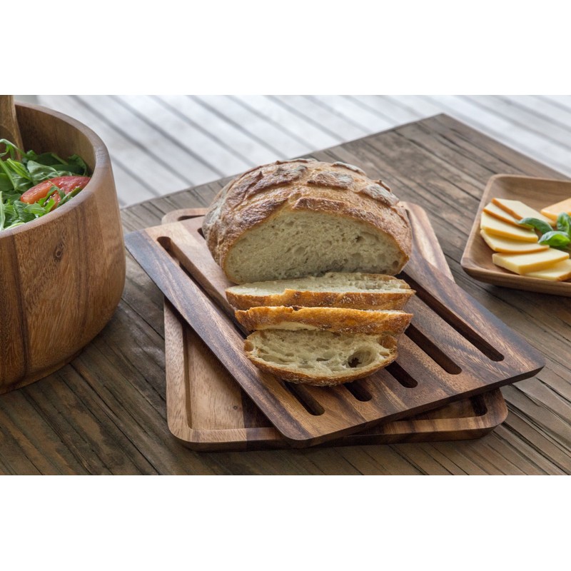 Ironwood Gourmet Nesting Bread Cutting Board with Crumb Catcher, 10.25