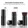 Falliny Retractable Makeup Brush, Travel Kabuki Powder Foundation Brush, Portable