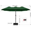 ABCCANOPY 15FT Double-Sided Aluminum Table Patio Umbrella Garden Large Umbrella,Swimming