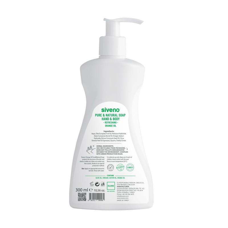 Siveno Pure&Natural Soap Hand&Body Orange Oil 300ml