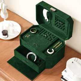 FANCYEASY Self Adhesive Dark Green Velvet Drawer Liners Soft Velvet Flock Contact Paper Liner for Jewelry Drawer Lining 15.7"x118" Removable Green Felt Fabric Roll for Art Crafts Cabinets Shelf Liner