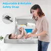 Fold-Down Baby Changing Diaper Station - Horizontal Wall Mounted, Sturdy