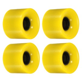 PATIKIL Set of 4 60 mm Longboard Wheels Skateboard Wheel Road Wheels for Skateboards Cruiser Wheels Replacement 78A Yellow