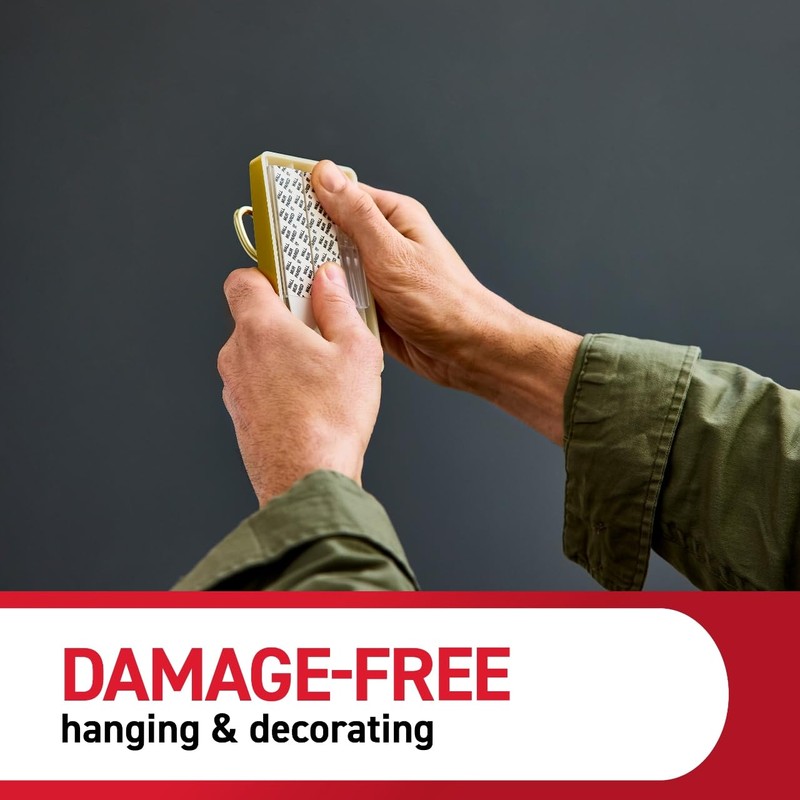 Command X-Large Satin Brass Triple Hook, 1 Hook, 3 Strips,