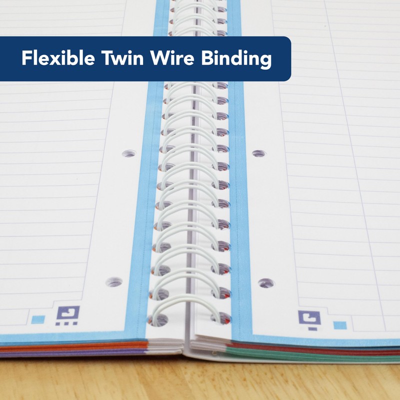 Oxford Campus A4 Lined Subject Notebook, Card Cover Wirebound, 160