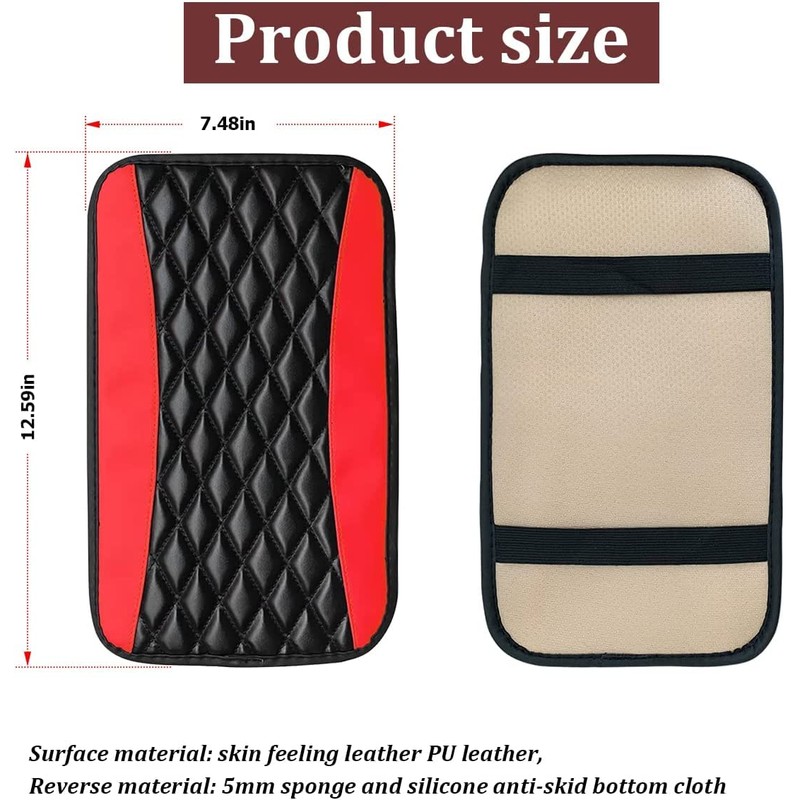 CGEAMDY Car Armrest Cushion Leather Waterproof for Most Cars, Vans