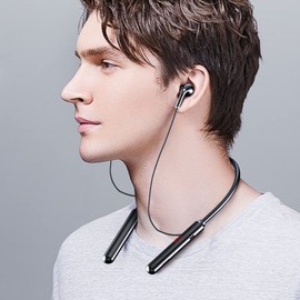 Bluetooth-Kopfhörer, Nackenbügel, kabelloses Headset, 60 Stunden Akkulaufzeit, integriertes Mikrofon mit LED-Display, unterstützt TF-Karte