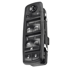 YHTAUTO Master - Interruptor de ventana eléctrica del lado del conductor de repuesto para Dodge Ram 1500 2500 3500, 3+9 pines, sin espejos plegables eléctricos, doble interruptor de control de ventana