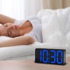 DreamSky Large Display Blue Electric Alarm Clock With Brightness Dimmer