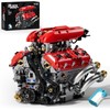 DOLIVE V8 Engine Model Kits that Runs, 1370PCS 8-Cylinder Engine