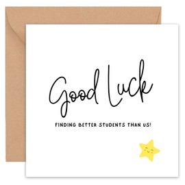 Thank You Teacher Cards - Teacher Thank You Card - With Envelope - Funny - For Nursery Teaching Assistant Best Head Nurse Lecturer TA Appreciation - From Children -14cm