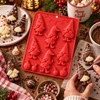 1-Piece Christmas Gnome Ornament Silicone Chocolate Mold, 10-Cavity