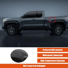 Car Fuel Tank Cap Trim Cover Compatible with Toyota Tacoma 2024 2025 ABS Gas Cap Cover Trim Fuel Tank Cover 3D Sticker Decoration Exterior Accessories (Piano Black)