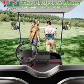 10L0L No-Drill Golf Cart Mirrors - Universal Fit for Yamaha, EZGO, Club Car | Foldable & Vibration-Proof