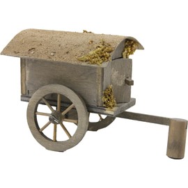 FADEDA Shepherd's Carriage, Height: 10 cm, Hand-Painted, Detailed Nativity Scene Figures, Christmas Table Decoration, Nativity Accessories