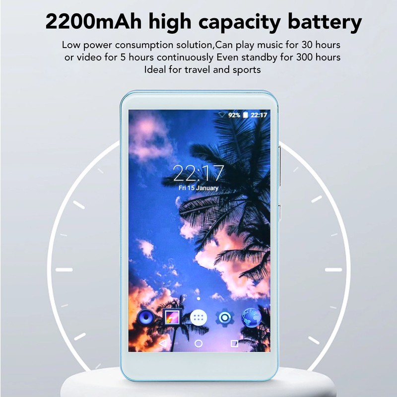 MP4 Player with Bluetooth and WiFi 5.0 Inch Full Touch
