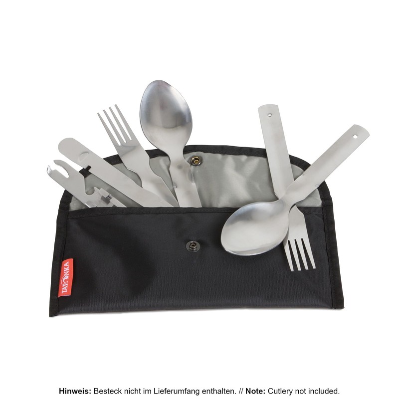 Tatonka Cutlery Bag - Storage Bag for Camping Cutlery, black,