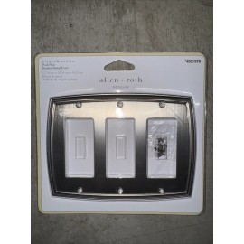 Allen + Roth Winslow 3-Gang Rocker Wall Plate Brushed Nickel 4951976