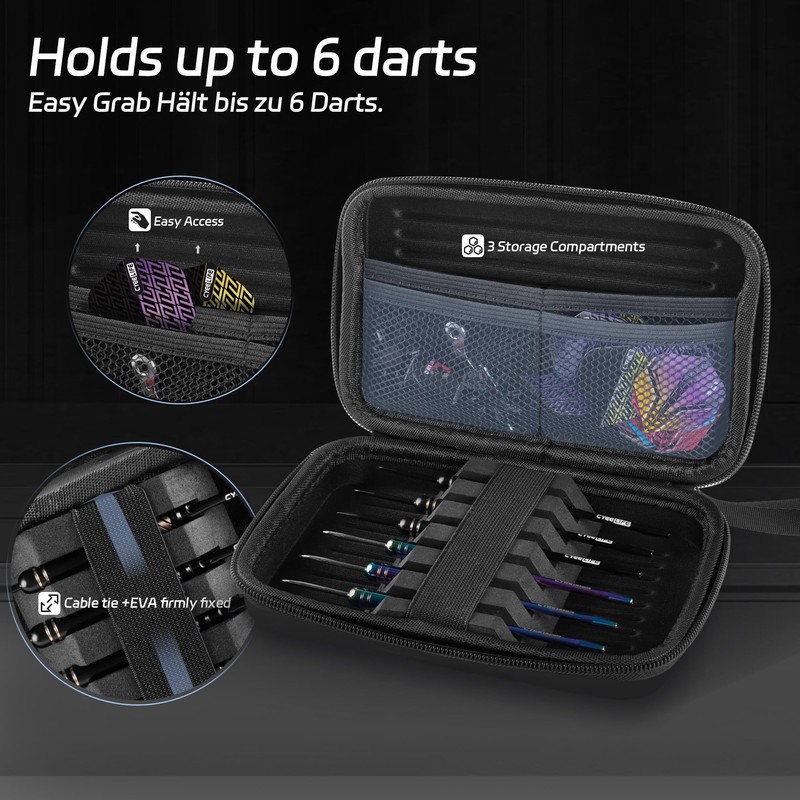 CyeeLife Pro Steel Tip Darts Set – 20g Brass Darts