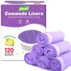 Commode Liners 120pcs Strong Portable Toilet Bags Leak Proof Lemon