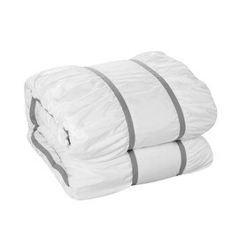 Chic Home Cheryl 10 Piece Comforter Set Complete Bed in a Bag Pleated Ruched Ruffled Bedding with Sheet Set and Decorative Pillows Shams Included, King White
