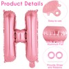 26 Pcs Pink Letter Balloons,16 Inch Foil Alphabet Letter Balloons,Letter
