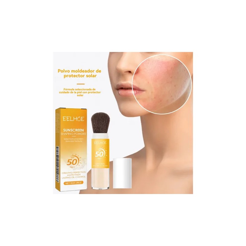 Protector Solar En Polvo Con Brocha Bloquedor Uv