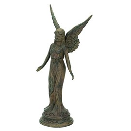 Upper Deck Majestic Angel Statue Cast Iron Rust Finish