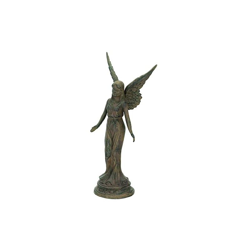 Upper Deck Majestic Angel Statue Cast Iron Rust Finish