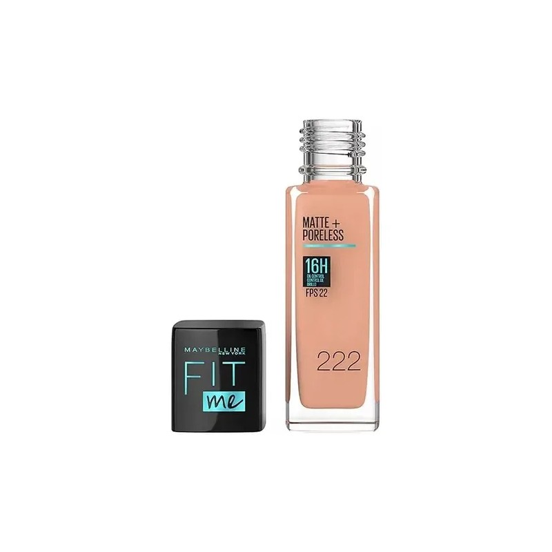 Maybelline Base Maquillaje Líquida Fit Me Matte,12 gr, matifica, control