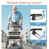 Soundfuse Rollator Walkers for Seniors with Seat, Foldable Lightweight Rolling