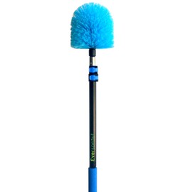 EVERSPROUT 5-to-12 Foot Cobweb Duster and Extension-Pole Combo (20 Foot Reach, Soft Bristles) | Hand Packaged | Lightweight, 3-Stage Aluminum Pole | Indoor & Outdoor Use Brush Attachment