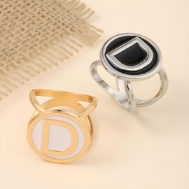 Scarf Ring Buckle Set for Women Scarves Pin Tshirt Ties Fashion Clasp Ring Jewelry Gift for Her (D 2PCS)