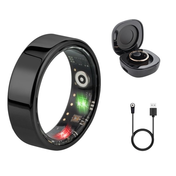 AMOVAN Smart Ring, Fitness Tracker, Smart Ring with Calories, Heart