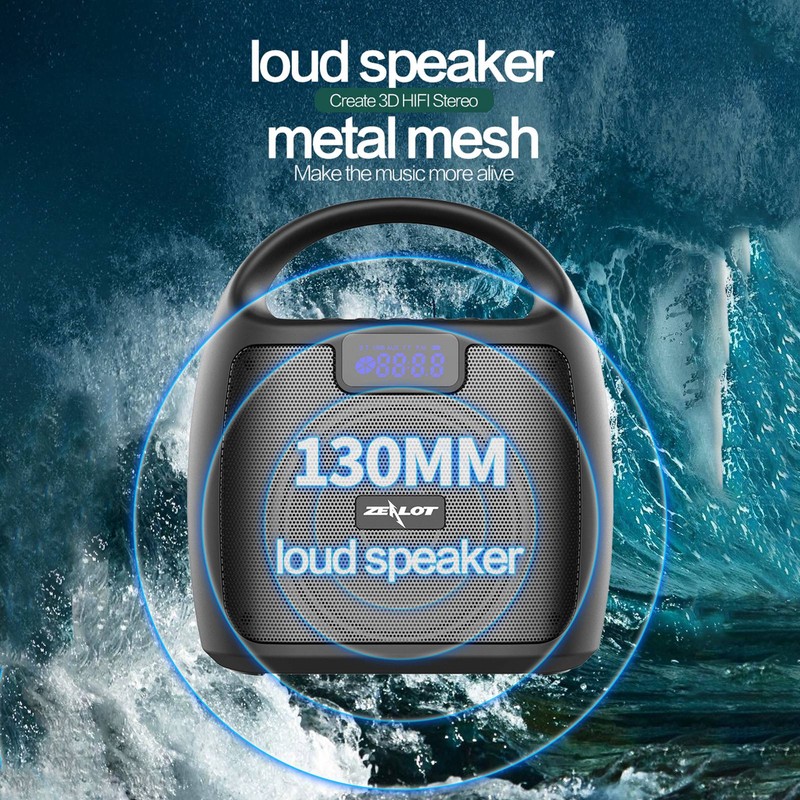 Portable Wireless Speaker with BT 5.0 Technology Water Resistant Speakers