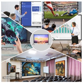 lejiada Projector Screen and Stands, Upgraded Large Projections Screens Easy to Setup 102H''*104W'' 16:9 Perfectance for Business Presentations, Meetings, Home, Outdoor Movie Nights, Film Festivals